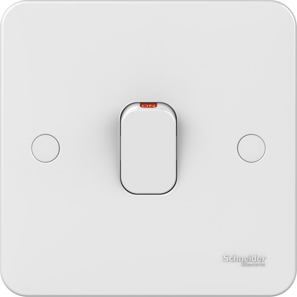 Lisse 2pole switch with flex outlet 1 gang 20AX White MDE